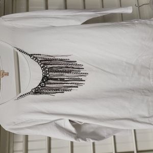 Reba size extra large cotton 3/4 sleeve designer tee